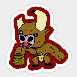 Mini Minotaur (mini Greek series 1) Sticker